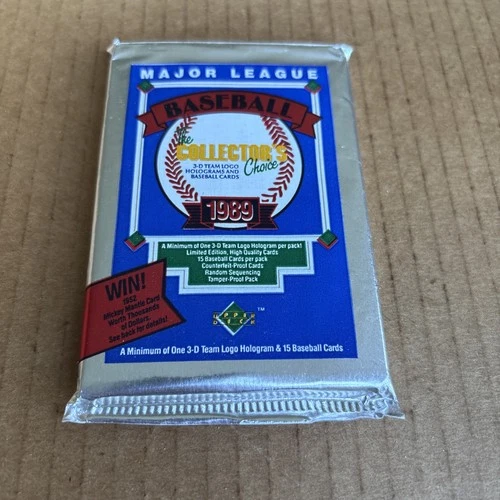 UNOPENED PACK 1989 Upper Deck Baseball Cards Possible KEN GRIFFEY JR RC (f3)