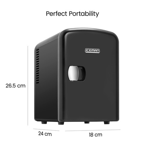 - Iceman Mini Portable Black Personal Fridge Cools Or Heats and Provides Comp... - Picture 7 of 7