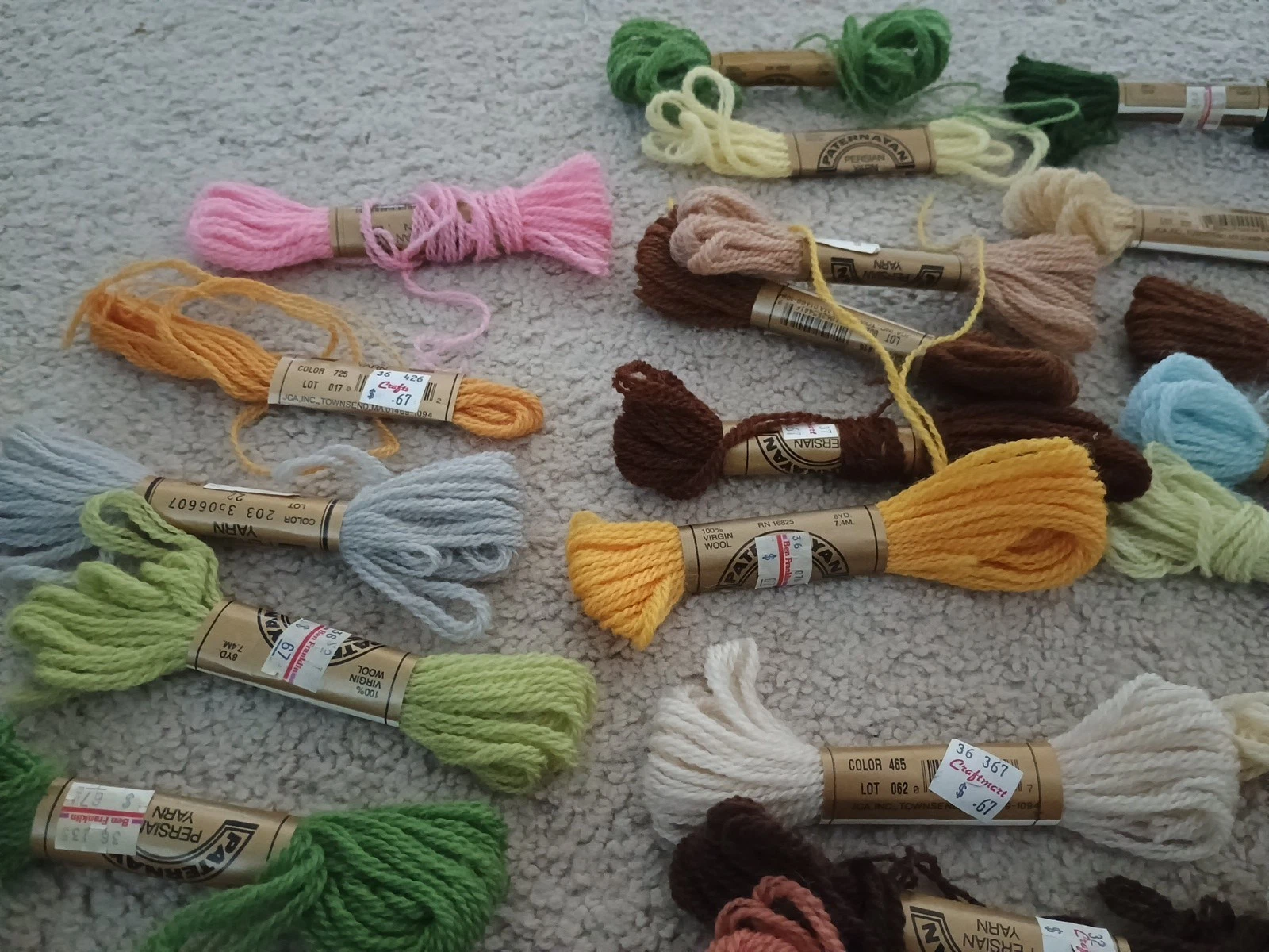 Paternsyan Persian Yarn Large  39 Lot New Mixed Colors 8yd image 3