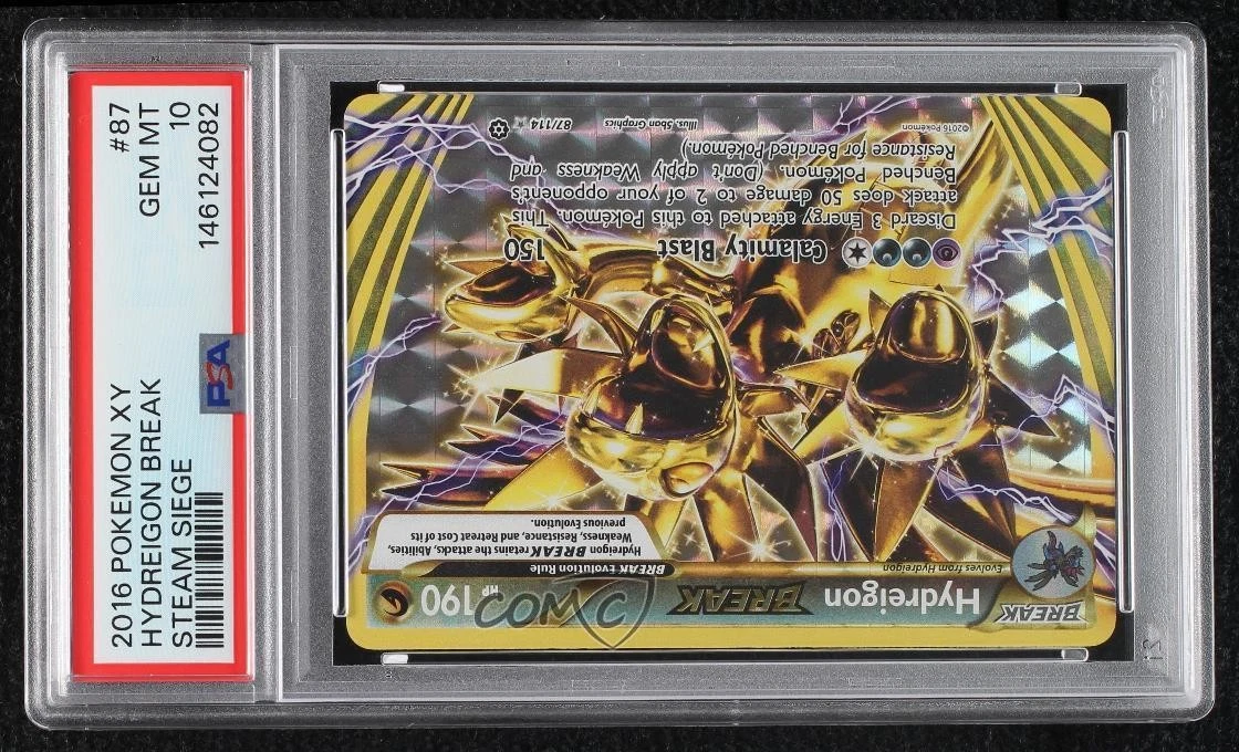 hydreigon break pokemon card - (87/114) - XY Steam Siege Near Mint /// Near Mint FoilCards in Near Mint (NM) condition show minimal wear from shuffling Cert Verification 112462357