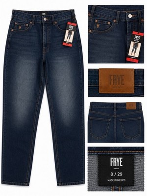 Frye Womens High Rise Straight Leg Cropped Jeans Size 8/29 Medium Wash Stretch