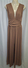 CIDER Jumpsuits For Women V Neck Ruched Wide Leg Trousers UK12 Jersey L3255