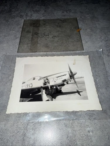 WW2 Photo Military Aircraft Nose Cone Art Helen Mustang VTG WWII 1946 War Plane