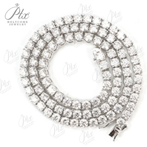 5mm 24in MOISSANITE Tennis Chain S925 Silver 18K Gold Plated Necklace Bracelets - Bild 17 von 30