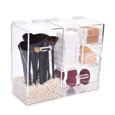 NEW! DELUXE HANDMADE MAKEUP ORGANIZER - 4 in 1 TRINITY COSMETIC ACRYLIC DISPLAY