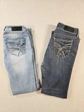 Twenty One Black Rue21 7/8R Lowrise Bootcut Lot Of 2 Pair Jeans