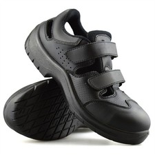 Mens Womens Leather Safety Steel Toe Cap Work Sandals Clogs Trainers Shoes Size