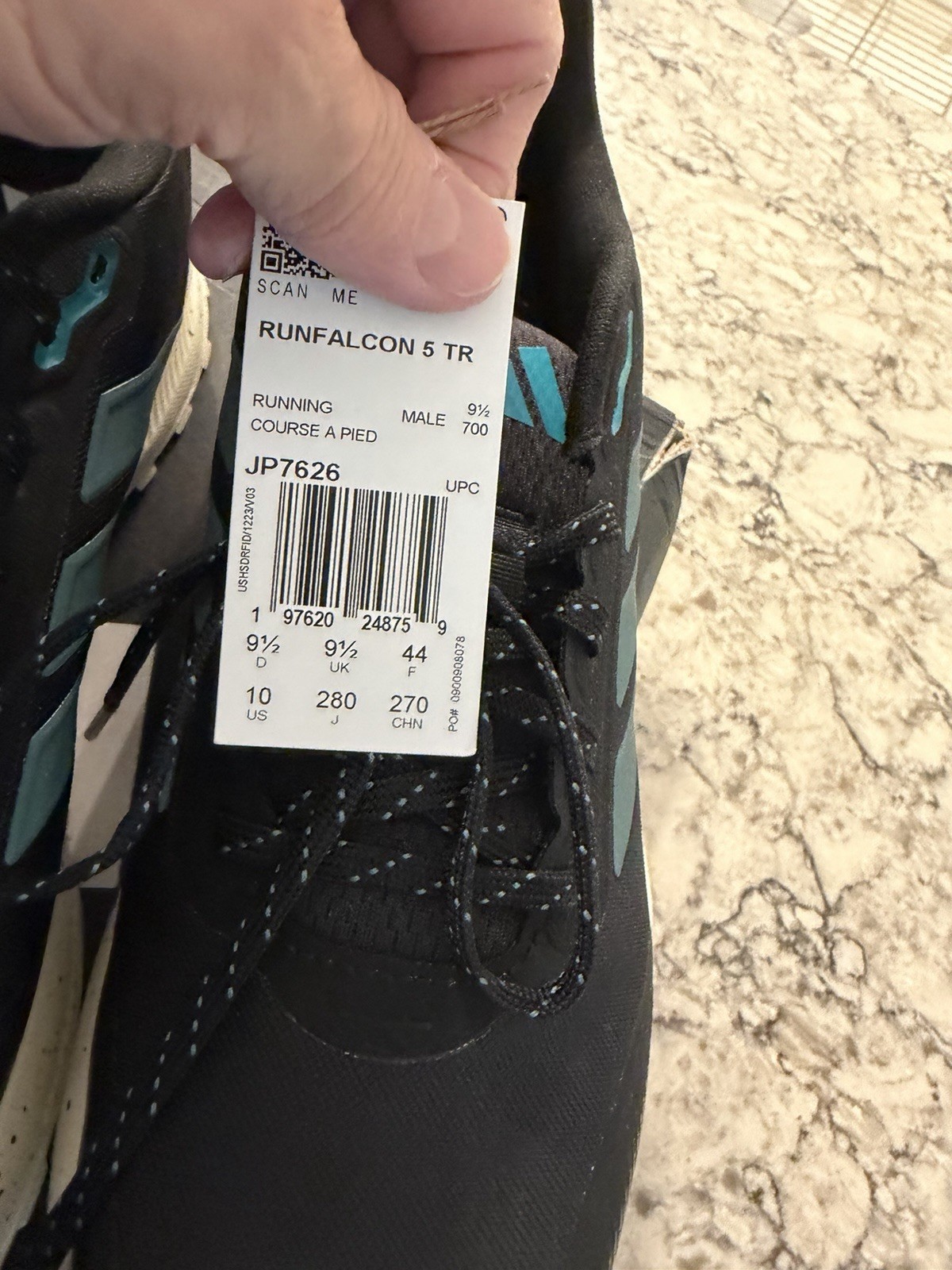 Adidas Run Falcon 5Tr Black New Inbox Size Us 10 image 4