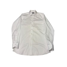 Proper Cloth Mens Supima White Pinpoint Non-Iron Dress Shirt Monogram DAE XL