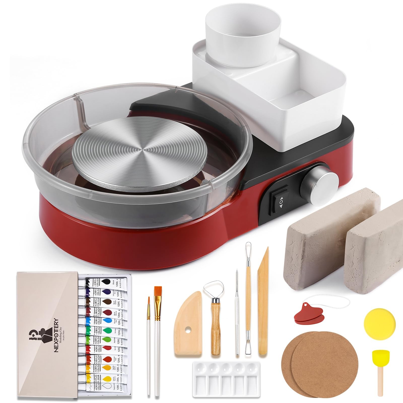 Pottery Wheel for Adults and Beginners - Complete Pottery Set with 6" Turntab...