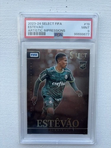 2023-24 Select FIFA Estevao Artistic Impressions SSP Rookie RC #19 PSA 9