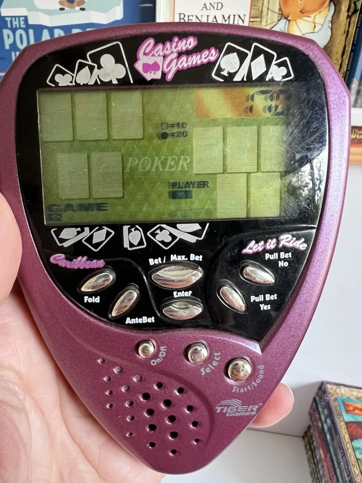 Casino games By Hasbro Hand Held Electronic Games Poker | Vintage 2003 Works - image 3 of 4