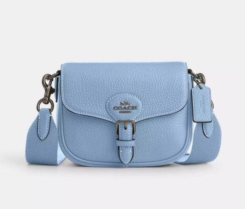 ☂️🍄Coach Amelia☄️SMALL☄️Satteltasche Gunmetal/Cornflower CP001 - Bild 1 von 6