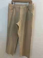 Vintage 90’s Versace Couture Men’s Tan/ Gold Stretchy Trousers Pants. 36X28.
