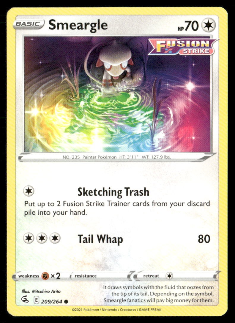 Smeargle Fusion Strike 209/264 Common Pokemon Near Mint