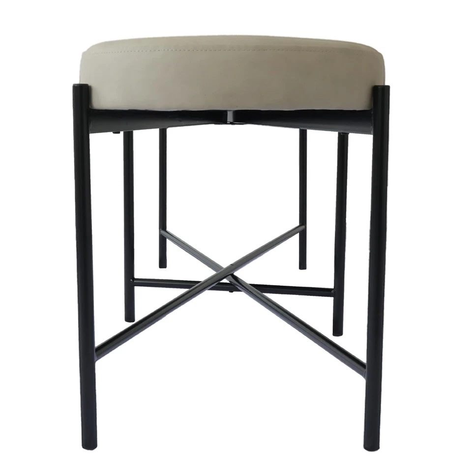 54英寸软垫素食皮革口音奥斯曼长凳用于入口,客厅... — 第 3/4 张图片