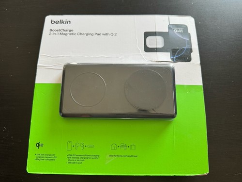 Belkin BoostCharge Pro 2-in-1 Magnetic Wireless Charging Pad with Qi2 - Picture 1 of 4