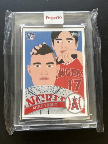 2021 Topps Project 70 #600 Mike Trout Rc Shohei Ohtani 2011 AP Keith Shore 44/51