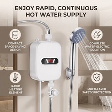 Mini calentador de agua eléctrico sin tanque 3500W 110V ducha baño dispositivo v2