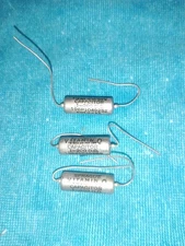 (3) NOS SPRAGUE VITAMIN Q .1 MFD 200 VOLT PIO  GUITAR TONE CAPACITORS - TESTED