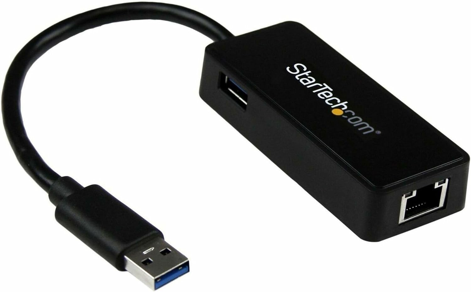 StarTech USB 3.0 to Gigabit Ethernet Adapter NIC with USB Port Black - Image 6