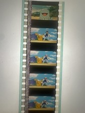 Original Pokemon The First Movie Film Strip 35mm Ash Pikachu Rare Split Scene