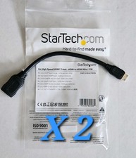 StarTech 5in High Speed HDMI Cable HDMI To HDMI Mini F-M Lot Of 2