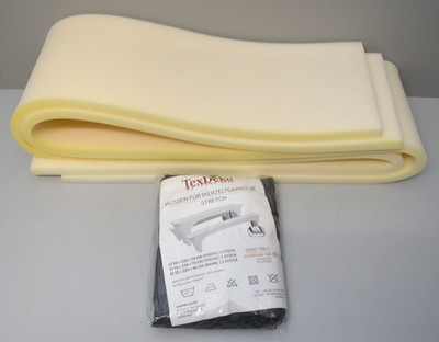 TexDeko Bierbankauflage Hussen für Bierzeltgarnitur Stretch 25x220x46 cm 2 Stück
