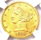 1893-CC Liberty Gold Half Eagle $5 Carson City Coin - Certified NGC AU Details
