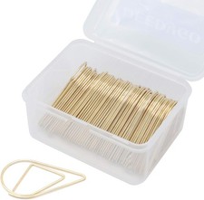60 Pieces Gold Paper Clips Drop-shaped Large Stainless Steel Teardrop Paper