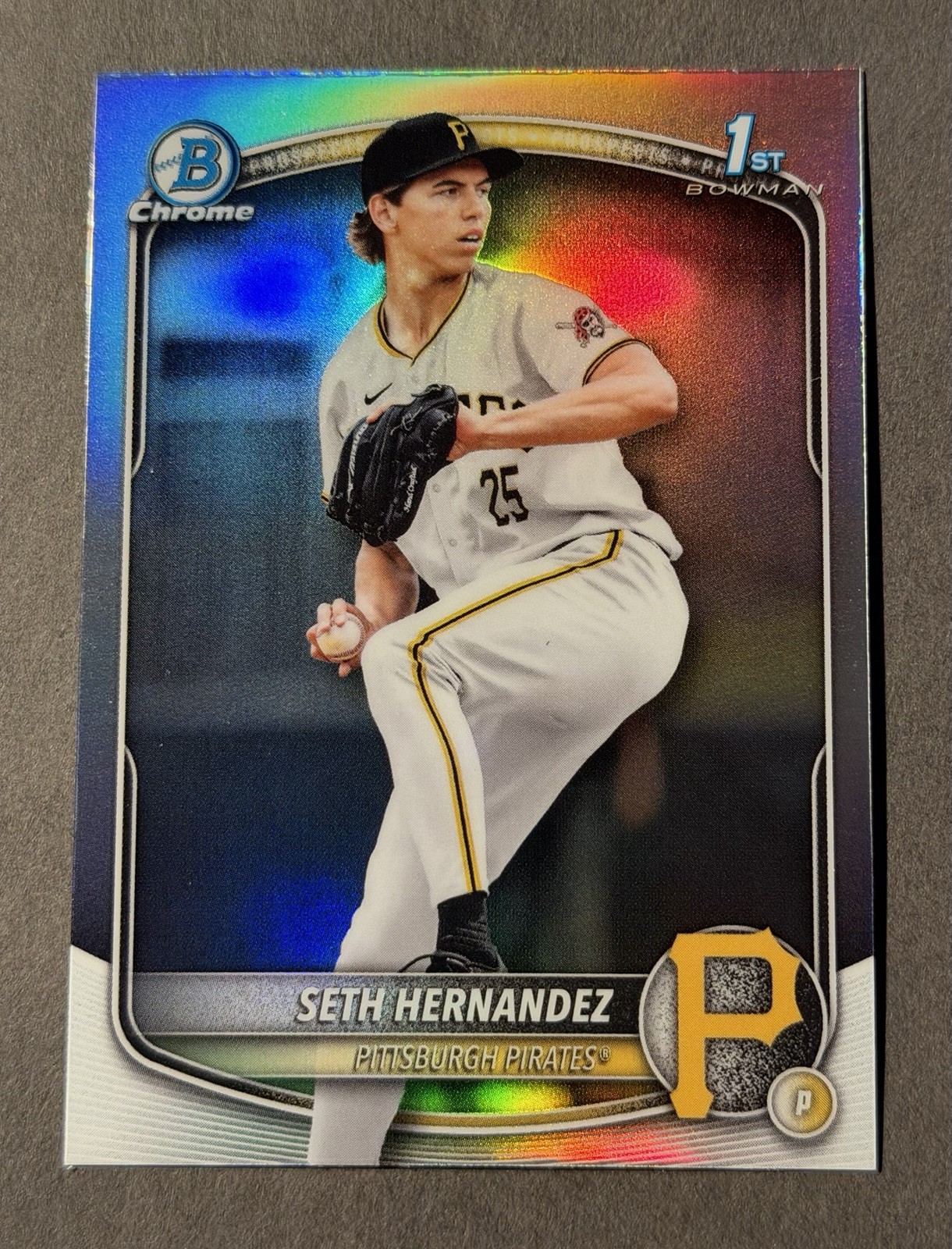 2025 Bowman Draft Seth Hernandez Chrome Refractor 1st Prospect #BDC-25 Pirates