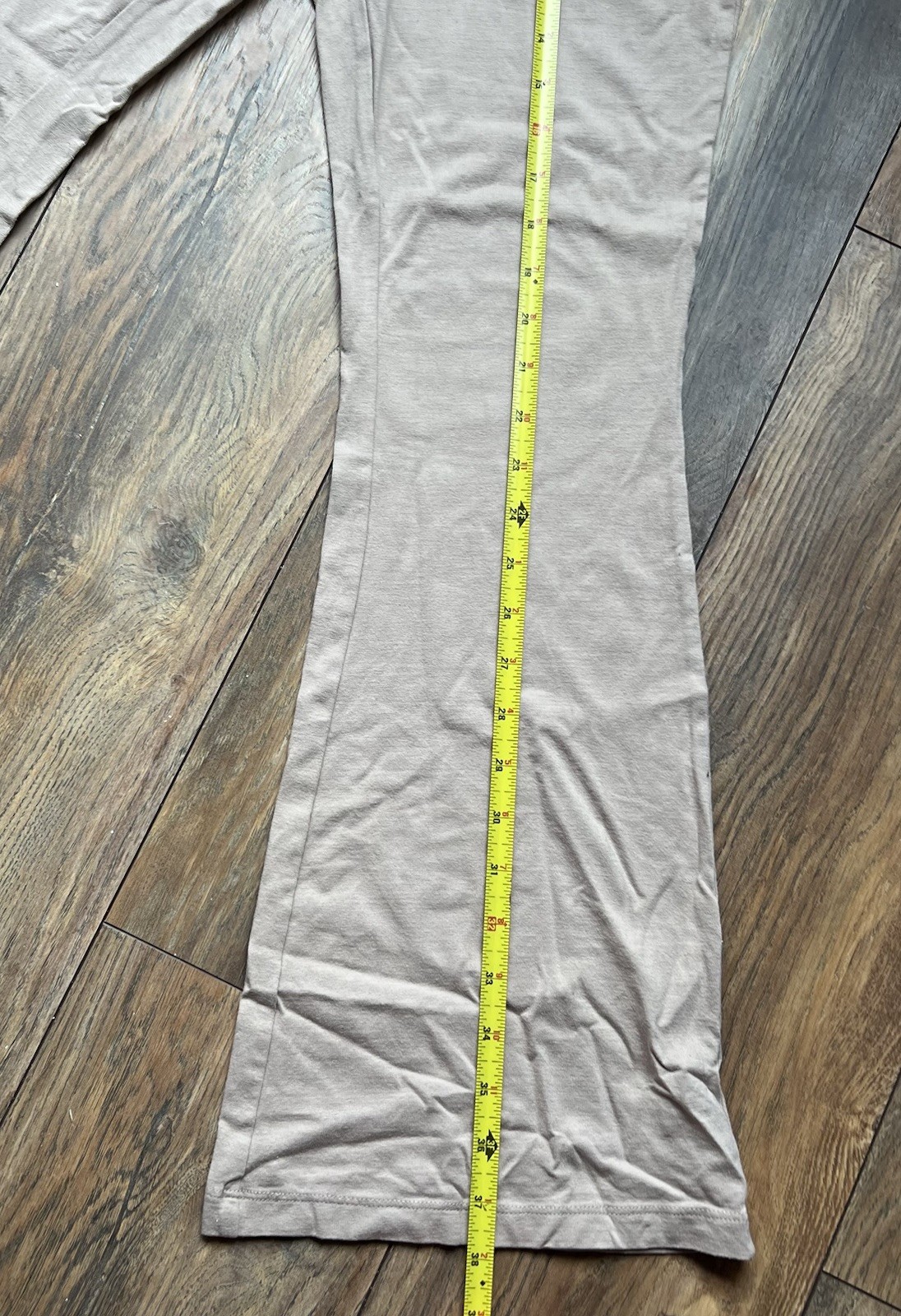 H&M Women’s Y2K M Beige Pull on Stretch Bootcut Flare Dress Work Yoga Pants thumbnail 2