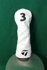TAYLORMADE 3 Hybrid leather CRU headcover golf white / black