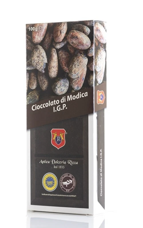 CIOCCOLATO DI MODICA TRADIZIONALE DOLCERIA RIZZA DAL 1935 100 G