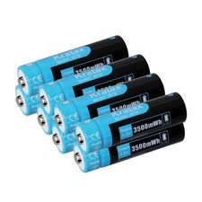 8pack 3500mWh Li-ion Batteries Kratax 1.5V Rechargeable AA Lithium Batteries 2.33 per battery