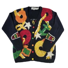 Vintage The Eagles Eye Lifesavers Candy Cardigan Sweater - Size Small 