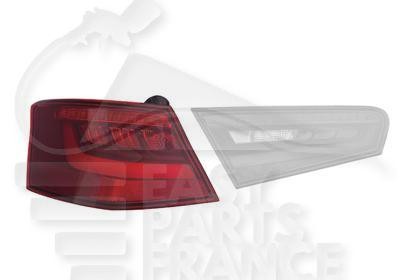 Feu arrière-gauche extérieur LED de haute précision pour Audi A3 S Line rouge