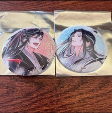Mo Dao Zu Shi MDZS Pin Button Badge Set Wei Wuxian Lan Wangji Popup Store Yaoi