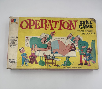 1965 Operation Game by Milton Bradley (NOT COMPLETE, FOR PARTS USED)