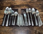 47 Piece Vintage 40s Rogers Treasure Floral SILVER PLATED IS Flatware Utensils — photo 1