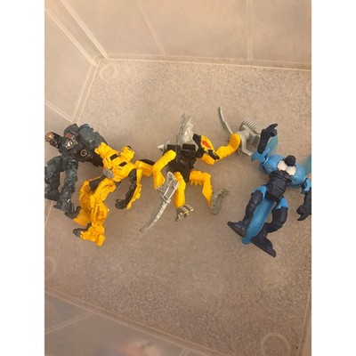 Transformers & Robot Action Figure Lot Bumblebee Blue Winged Warrior 4pc Toy Set