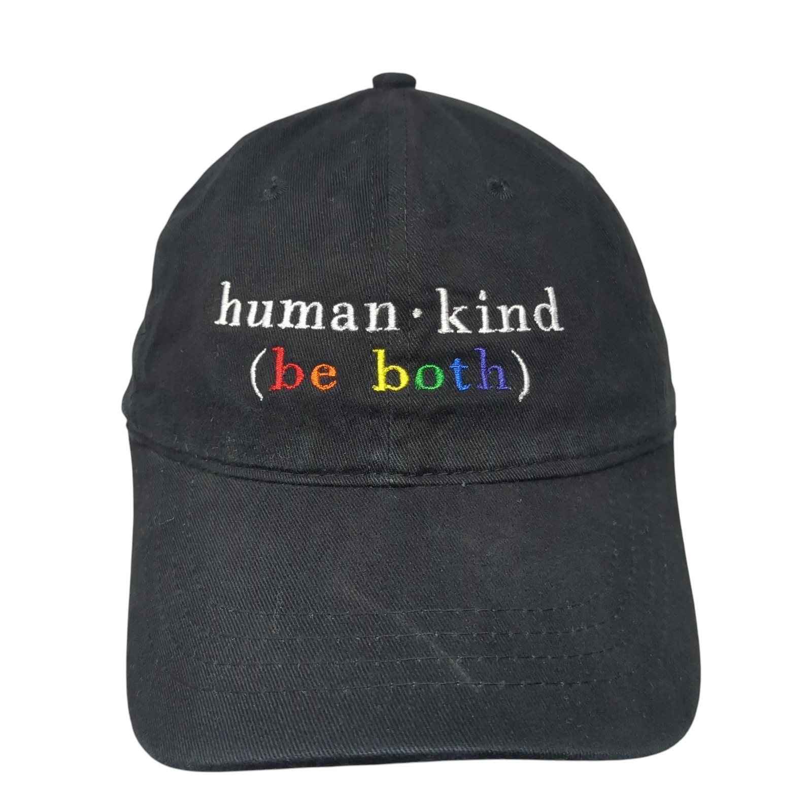 Human Kind Be Both Slideback Baseball Cap Black O… - image 1