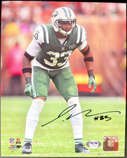 JAMAL ADAMS SIGNED AUTOGRAPH 8X10 PHOTO NY JETS LAS VEGAS RAIDER NFL PSA B
