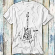 Guitar Notes Electric Guitarist Player Rock T Shirt Meme Gift Top Tee Unisex 535