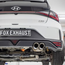 FOX Sportauspuff Komplettanlage ab OPF für Hyundai I20 BC3 1.0l 2x90mm schräg