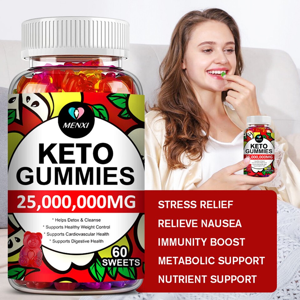 Keto ACV Gummies - 25000000MG BHB Weight Loss Fat Burner Appetite ...