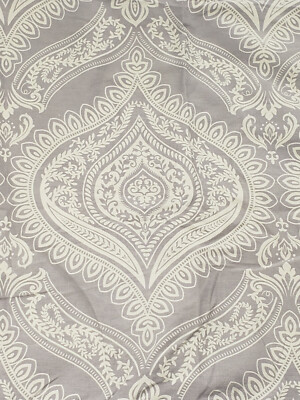 Raymond Waites King Pillow Sham Gray White Paisley Cotton