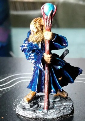 Vintage D&D Dungeons & Dragons Metal Miniature painted orb staff