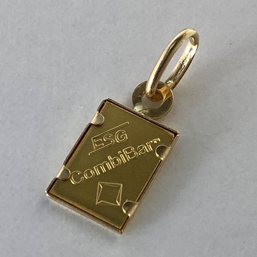 ESG Goldbarren 1 Gramm - 24 Karat 999,9 Gold in Goldanhänger 18 Karat 750er Gold - Bild 4 von 5