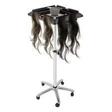 Rolling Salon Tray Cart, Hair Extension Tool / Height Adjustable for Hair Salon